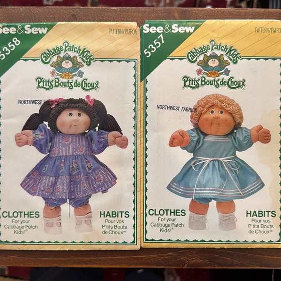 🩷KIDS-Cabbage Patch Kids Patterns Doll Clothes Sets-Butterick, Plaid & See & Sew - Picture 4 of 14